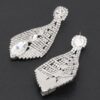 Rhinestone Drop Earrings – Elongated Sparkle