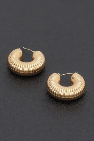 Vintage-Inspired Gold-Plated Spiral Hoop Earrings