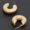 Vintage-Inspired Gold-Plated Spiral Hoop Earrings
