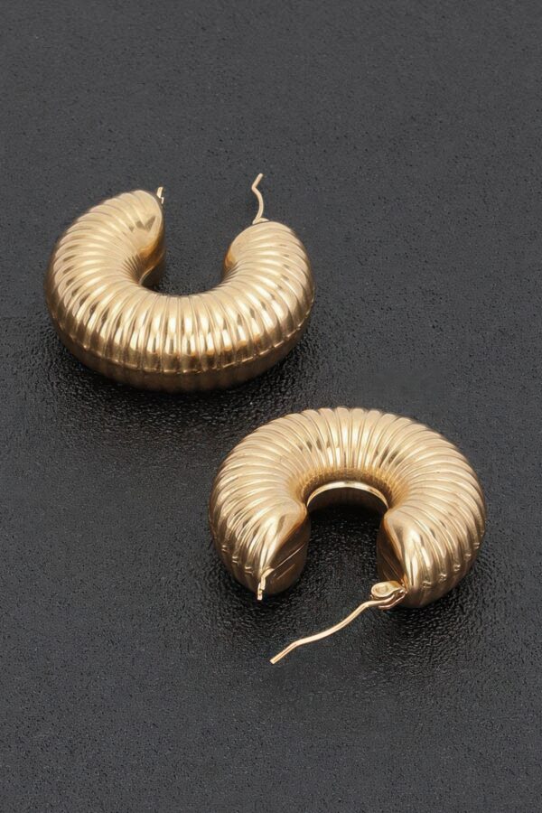 Vintage-Inspired Gold-Plated Spiral Hoop Earrings