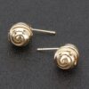 Metal Teardrop Earrings – Conch-Inspired Silhouette