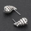 Metal Teardrop Earrings – Conch-Inspired Silhouette