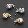Metal Teardrop Earrings – Conch-Inspired Silhouette