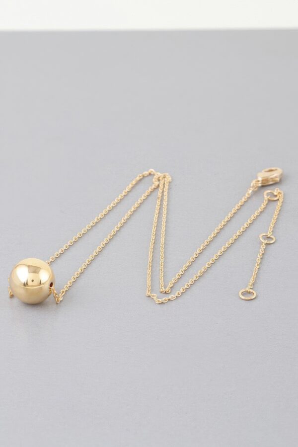 Polished Small-Bead Chain Necklace – 16 inch