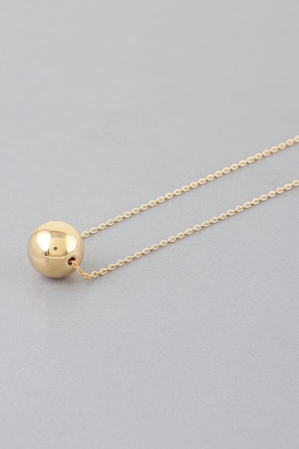 Polished Small-Bead Chain Necklace – 16 inch