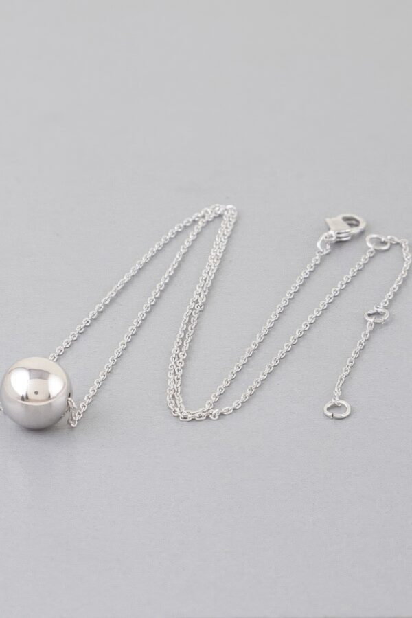 Polished Small-Bead Chain Necklace – 16 inch