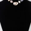 Multi Modern Stone Necklace – Gold-Tone 14″ Chain
