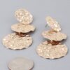 Triple Hammered Disc Drop Earrings – Cascading Discs