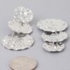 Triple Hammered Disc Drop Earrings – Cascading Discs