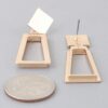 Geometric Frame Drop Earrings – Open-Frame Polished