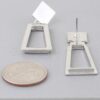 Geometric Frame Drop Earrings – Open-Frame Polished