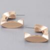 Geometric Cubic Hoop Earrings – Square 1″