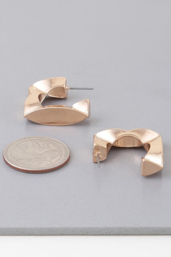Geometric Cubic Hoop Earrings – Square 1″
