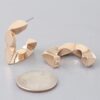 Geometric Cubic Hoop Earrings – Square 1″