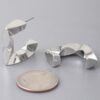 Geometric Cubic Hoop Earrings – Square 1″