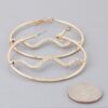 Snake Hoop Earrings with Stone Embellishments – Gold-Tone