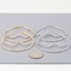 Snake Hoop Earrings with Stone Embellishments – Gold-Tone