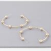 Multi Shiny Bead Gold-Tone Hoop Earrings