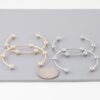 Multi Shiny Bead Gold-Tone Hoop Earrings