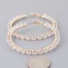Teardrop Bejeweled Hoop Earrings – Gold-Tone