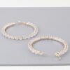 Teardrop Bejeweled Hoop Earrings – Gold-Tone