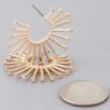 Bejeweled Sunburst Hoop Earrings – Gold-Tone