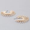 Bejeweled Sunburst Hoop Earrings – Gold-Tone