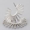 Bejeweled Sunburst Hoop Earrings – Gold-Tone