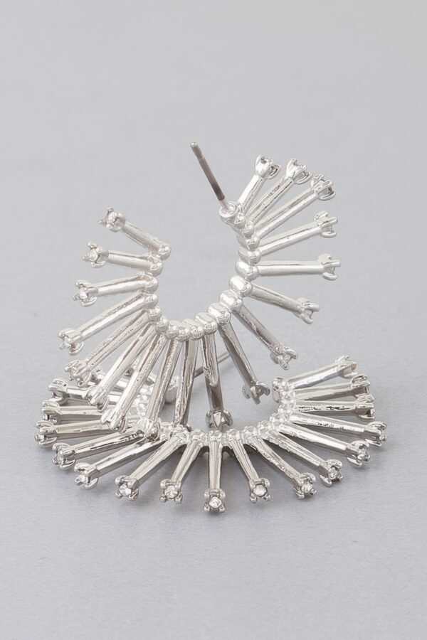 Bejeweled Sunburst Hoop Earrings – Gold-Tone
