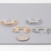 Bejeweled Sunburst Hoop Earrings – Gold-Tone
