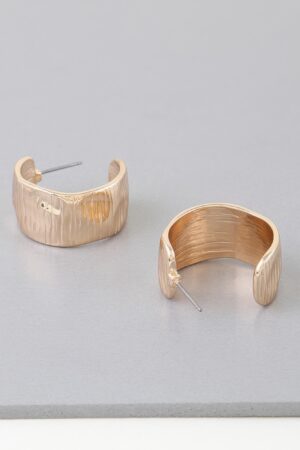 Abstract Cut Hoop Earrings – Sculptural Mini Hoops
