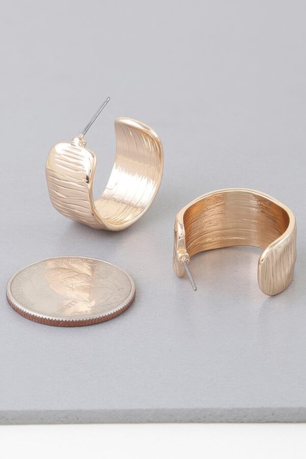 Abstract Cut Hoop Earrings – Sculptural Mini Hoops