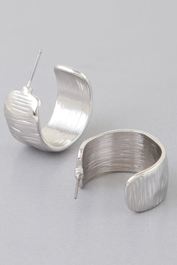 Abstract Cut Hoop Earrings – Sculptural Mini Hoops