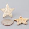 Hammered Star Earrings – Gold-Tone Star Accent
