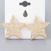 Hammered Star Earrings – Gold-Tone Star Accent