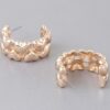 Twin Hearts Gold-Tone Hoop Earrings