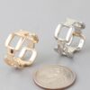 Shiny Link Chain Square-Top Ring – Polished Accent