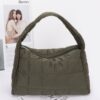 Quilted Nylon Shoulder Bag – Structured Contour