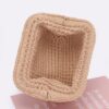 Braided Cotton-Texture Clutch with Chain Accent