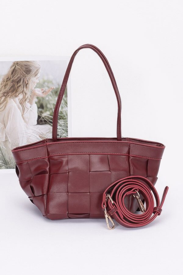 Braided Faux Leather Tote – Structured Ruby