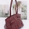 Braided Faux Leather Tote – Structured Ruby