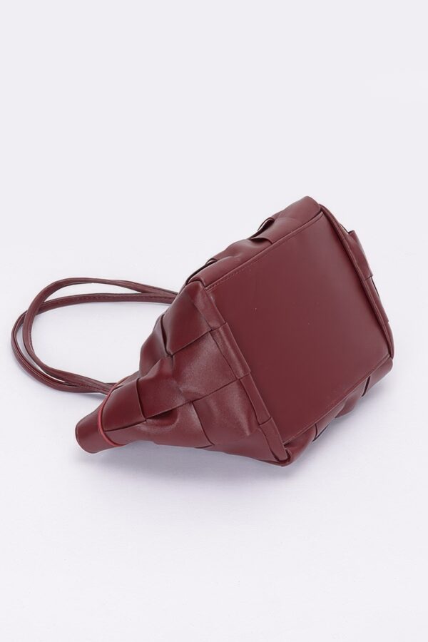 Braided Faux Leather Tote – Structured Ruby