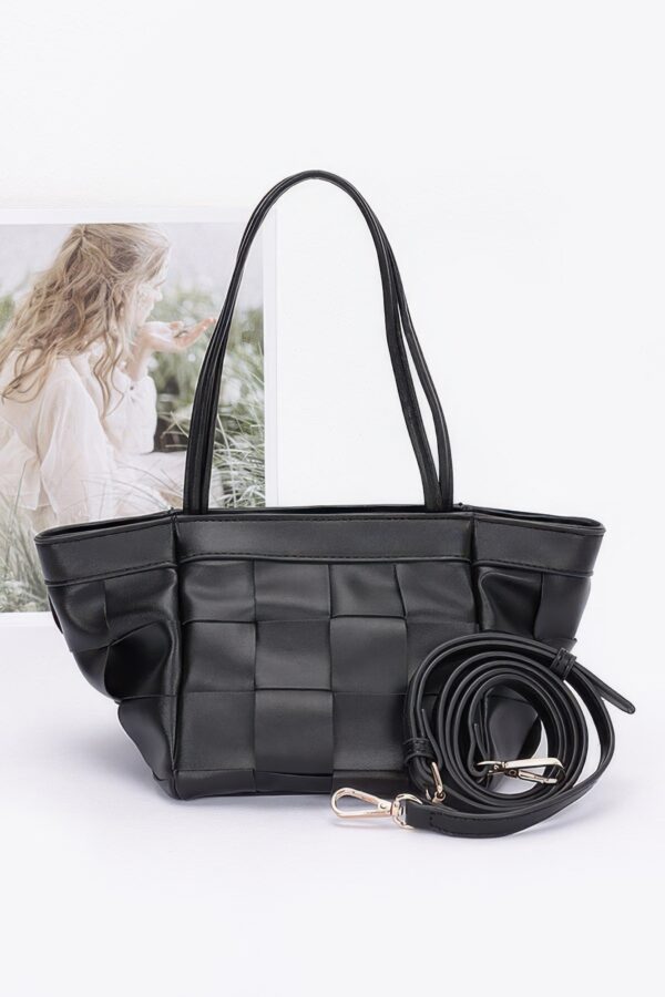 Braided Faux Leather Tote – Structured Ruby