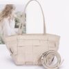 Braided Faux Leather Tote – Structured Ruby