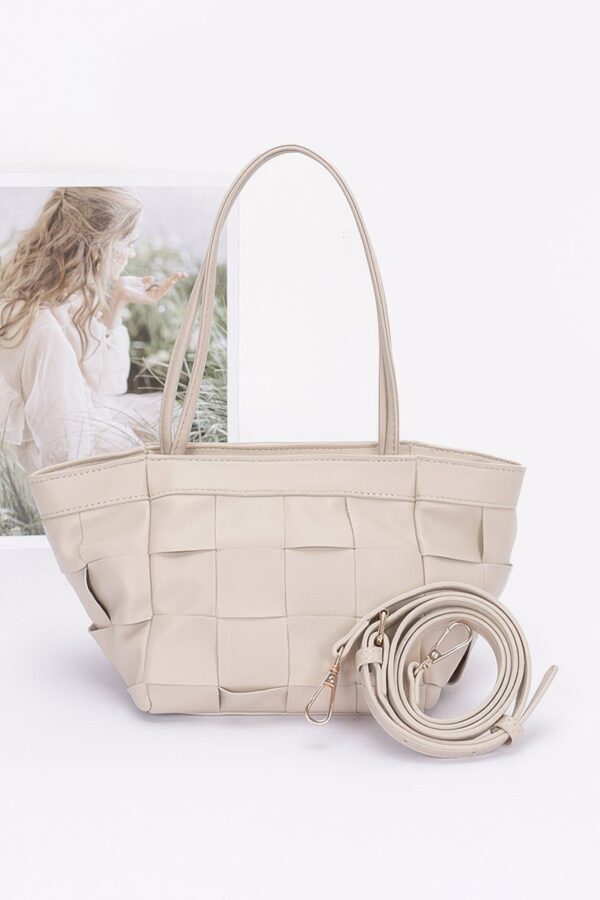 Braided Faux Leather Tote – Structured Ruby