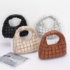 Quilted Padded Faux Leather Hobo Bag – Chain Strap