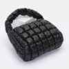 Quilted Faux Leather Bag with Padded Handle