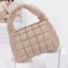 Quilted Faux Leather Bag with Padded Handle