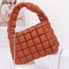 Quilted Faux Leather Bag with Padded Handle