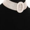Radiant Circle Rhinestone Choker Necklace
